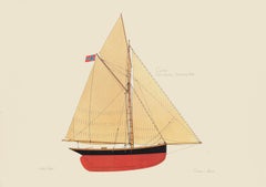 Boat  - Original Lithograph by Franco Testa - 1990s