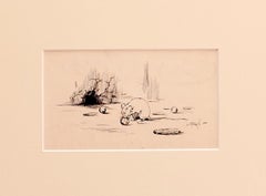In the Attic - Original Pen Drawing - 1890 ca.
