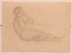 Vintage Nude - Original Pencil on Paper by Jean Delpech - 1930 ca.