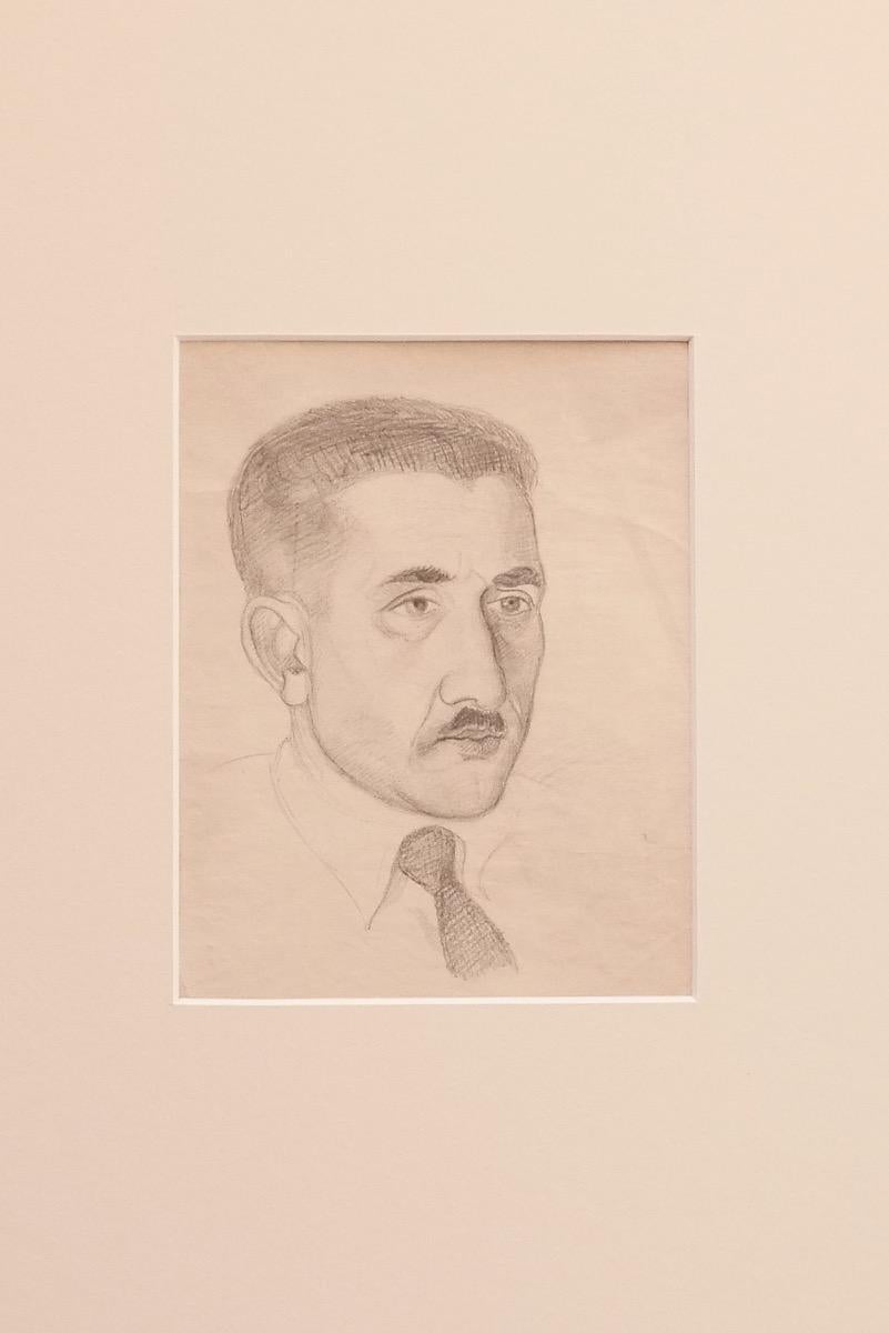 Portrait - Original Pencil on Paper - 1940 ca. - Art by Unknown