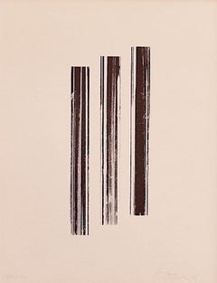 Composition - Original Lithograph on Cardboard by Luigi Petrone - 1989