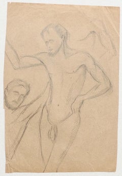 Studi per figure - Disegno originale su carta - Anni '20