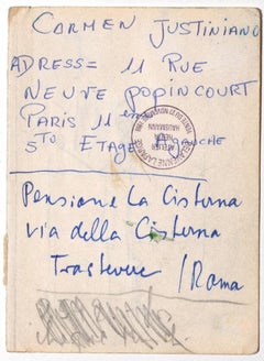 Le strade di Roma - Disegno originale su carta di Herta Hausmann - Anni '40