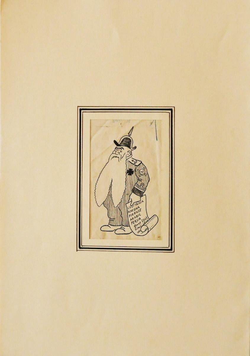 Wisdom - Original Federzeichnung von Filiberto Scarpelli - 1920 ca. im Angebot 1