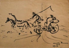 Corsa - Original China Ink by Antonio Vangelli - 1943