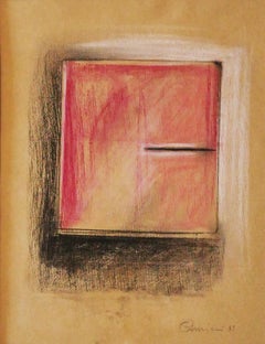 Vintage Notebook - Original Pastel and Pencil by Claudio Palmieri - 1989