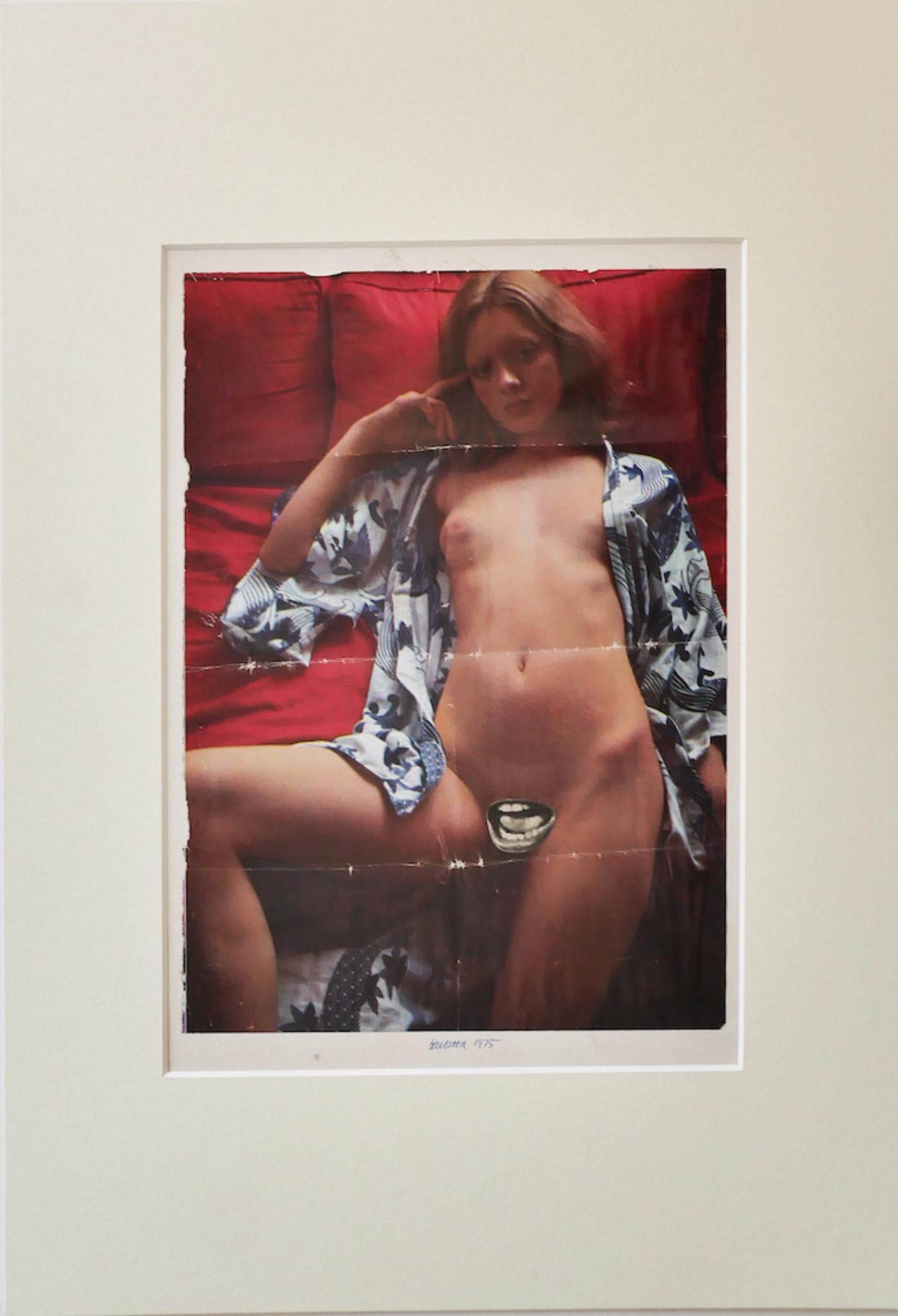 Nude - Original Collage by Sergio Barletta - 1975 For Sale 1