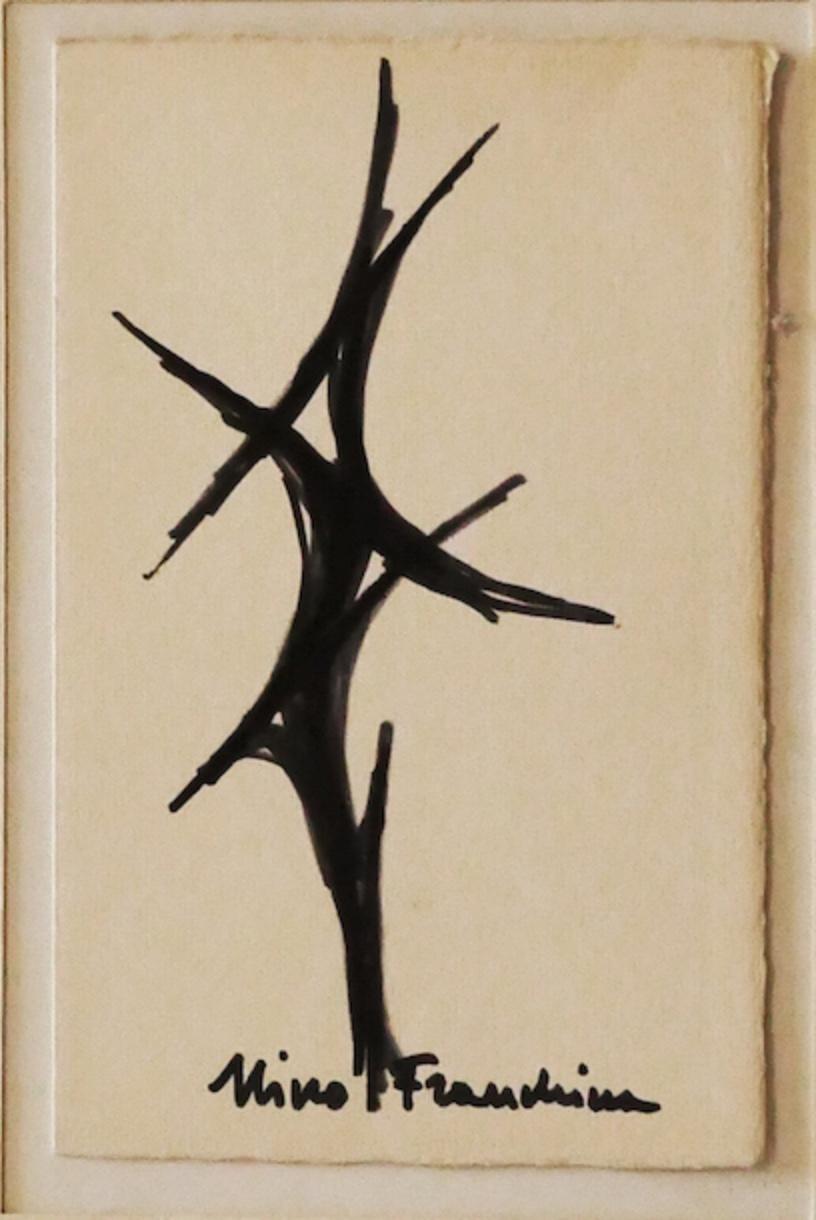 Study for Sculpture is an original drawing in felt tip pen artwork realized by Nino Franchina.

Hand-signed on the lower.

Good conditions.

Included a Passepartout: 40 x 32.5 cm

This abstract artwork is a typical composition of the artist
s style,