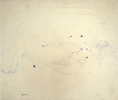 Nude - Original Pen Drawing by Sergio Barletta - 1958