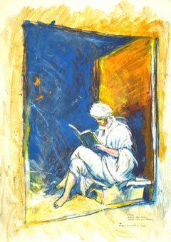 Reading - Mixed Media by Sergio Barletta - 1995