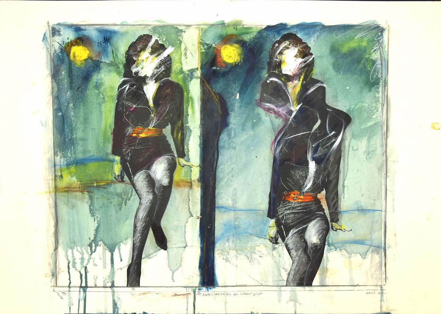 20th Century Top Model - Tecnica mista originale di Sergio Barletta - 1994
