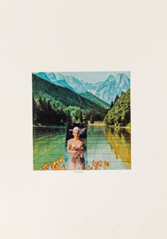 Bather - Original Collage by Sergio Barletta - 1985