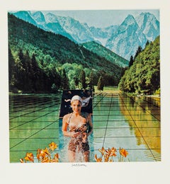 Bather - Original Collage by Sergio Barletta - 1985