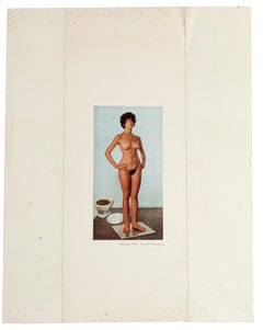 Nude - Original Collage by Sergio Barletta - 1975