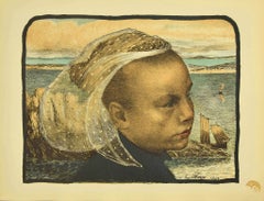 Bretagne - Original Lithograph by Émile A. Wéry - 1897