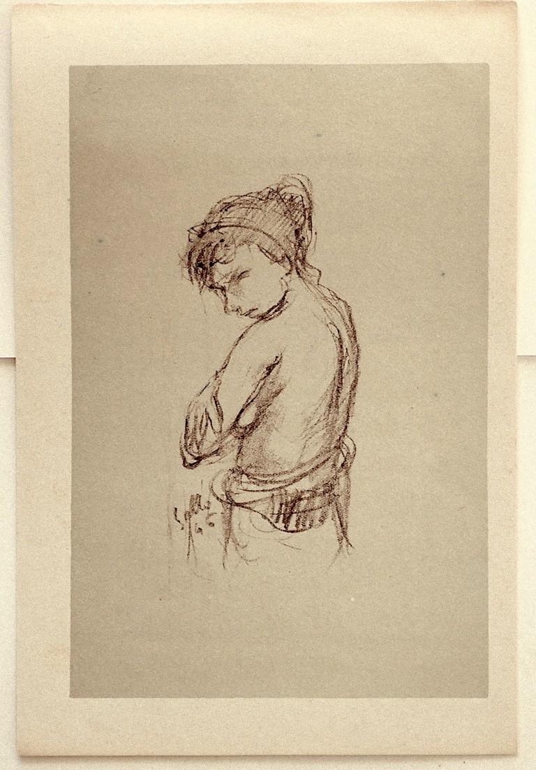 Nude - Original Lithograph by Oscar Gallo - 1946