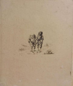 Beggars – Original-Radierung von Dominique Vivant Denon – 1825