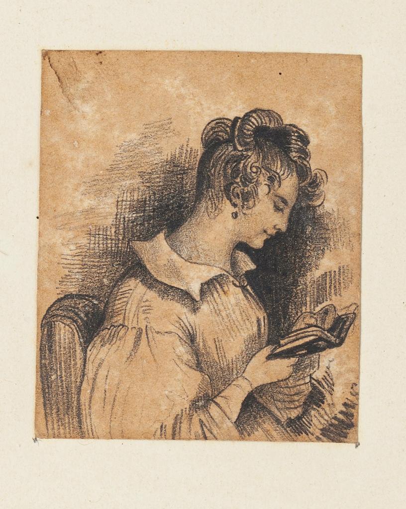 Adolphe-Félix CALS Figurative Art - Portrait of Woman - China Pencil on Paper by A.-F. Cals - Late 19th Century