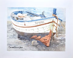 Boat - Watercolor on Cardboard by Michele Cascarano - 2018