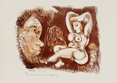 Hommage à Picasso - Lithographie de Gian Paolo Berto - 1974