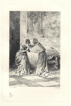Le Cardinal de Lorraine - Original Etching by Émile Boilvin - 1882