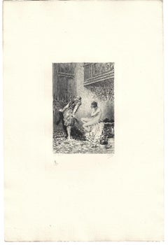 La Dame Fouettée - Grabado original de Émile Boilvin - 1882
