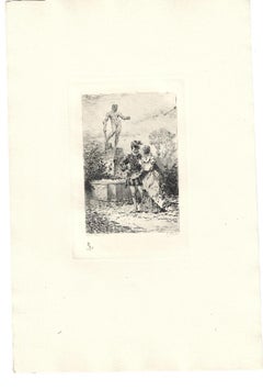 L'Hercule Mesquin - Etching by Émile Boilvin - 1882