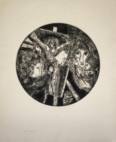 Painter - Original Etching by Gian Paolo Berto - 1974