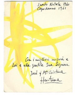 Autograph Happy New Year Card Signed by José Hurtuna Giralt - 1960