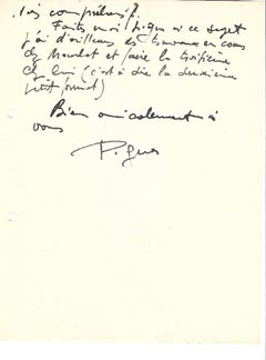L'Oeuvre Gravée -Correspondance by Édouard Pignon to Nesto Jacometti- 1955
