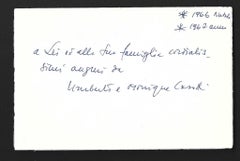 Autograph Happy New Year Card by Uberto Maria Casotti - 1966