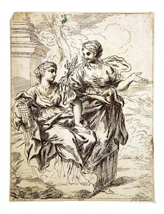 Figuren der Frau – Radierung von Anton Domenico Gabbiani – 1782