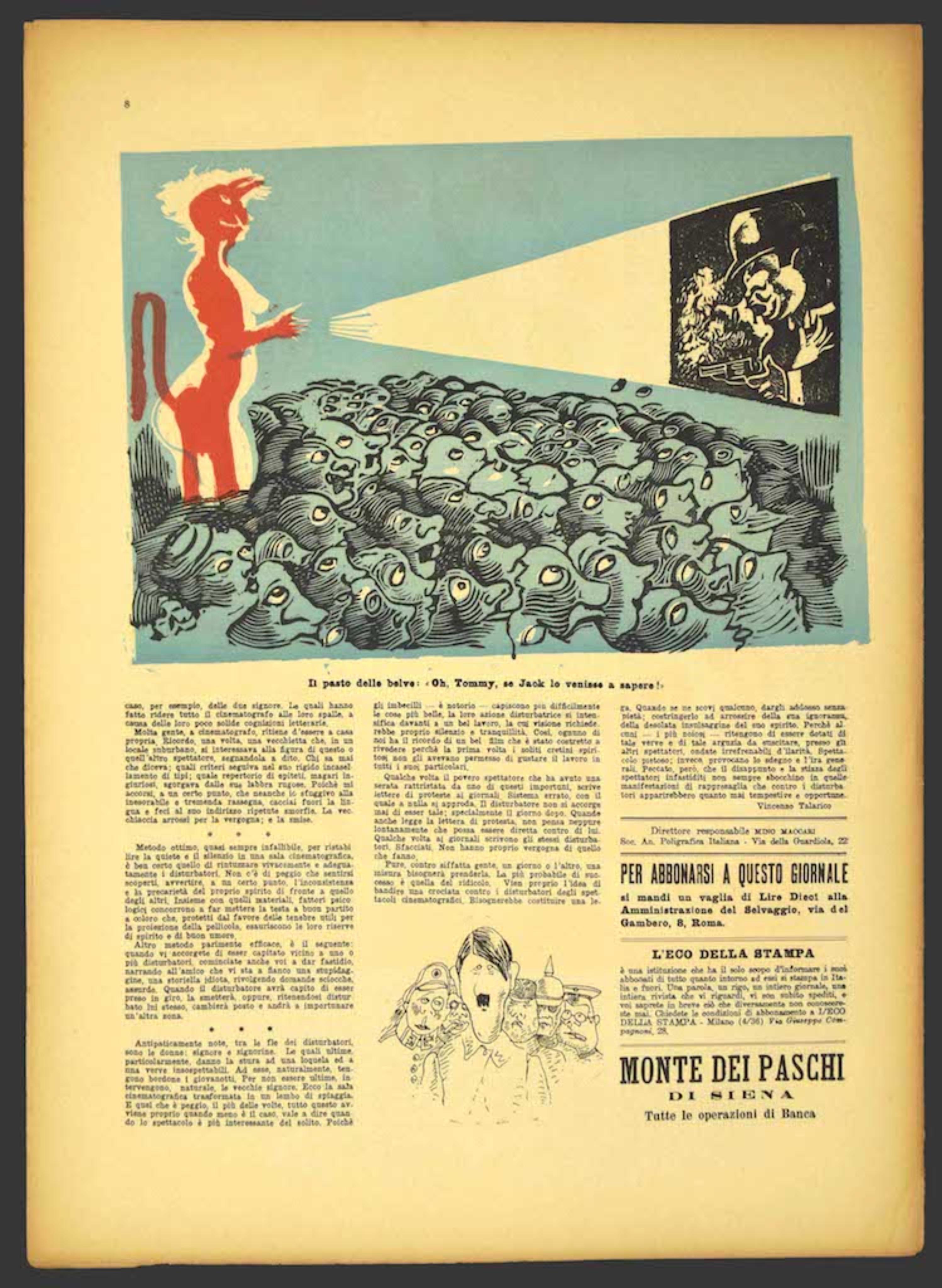 Il Selvaggio n°1 de Mino Maccari - 1935 en vente 1