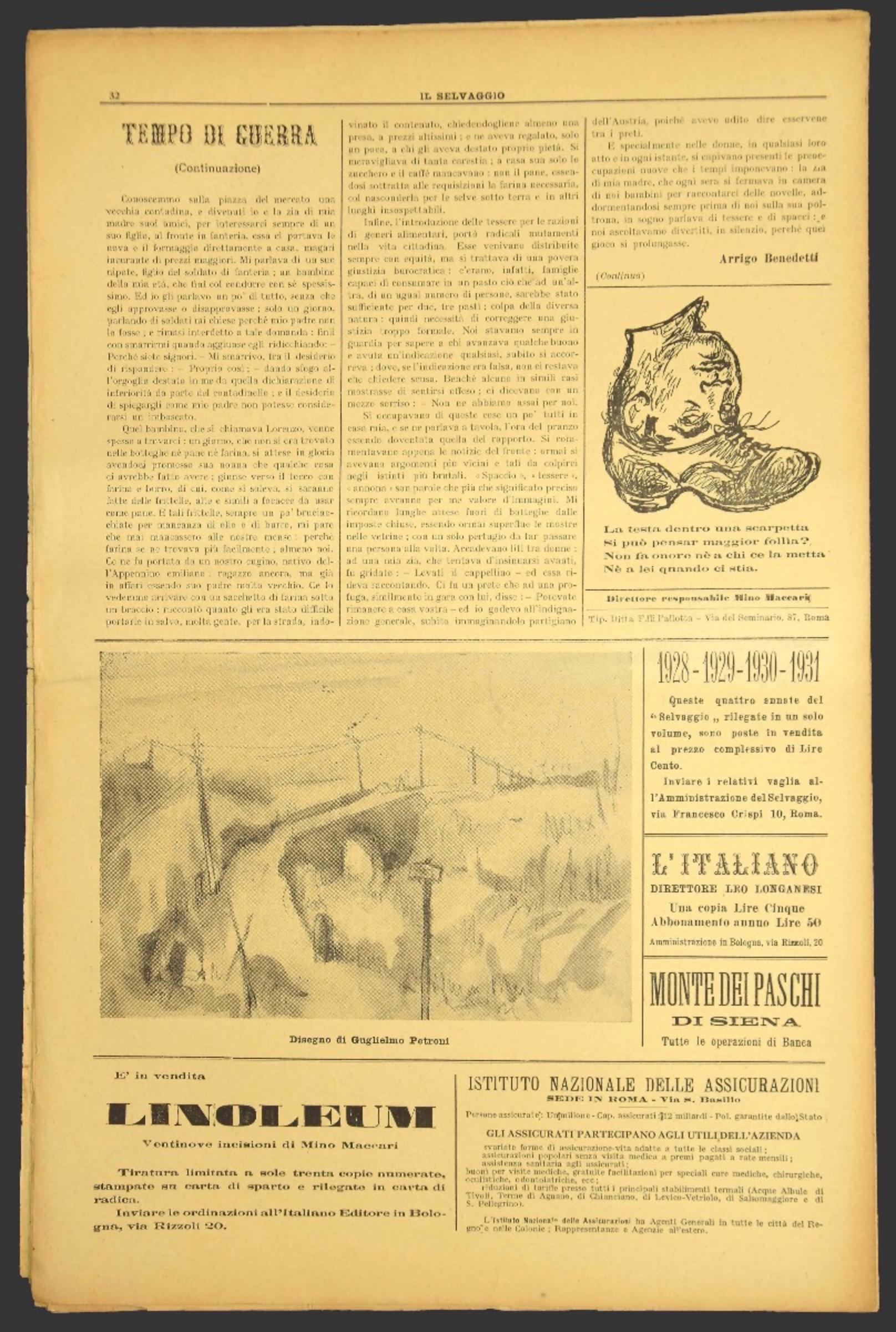 Il Selvaggio n°4 de Mino Maccari - 1932 en vente 1