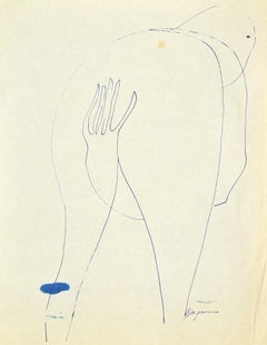 Figura - Dibujo original a pluma de Danilo Bergamo - Años 70