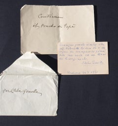 Garibaldian Memories - Autograph Card Signed by Clelia Garibaldi - 1945/1990