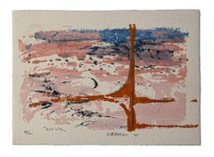 Vintage From Above - Original Lithograph by Vittore Frattini - 1968