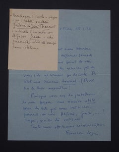 Amitié Franco-italienne - Autograph Letter Signed by François Le Grix - 1936