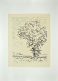 The Tree on the Sea - Etching by Andre Roland Brudieux - Mid-20th Century