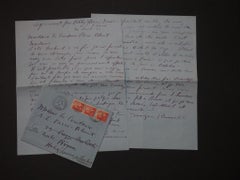 Synchromist Exhibition in Rome - Autograph Letter Signed by Morgan Russell -1935