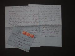 Mostra dei Sincromisti a Roma - Lettera autografa firmata da Morgan Russell -1935