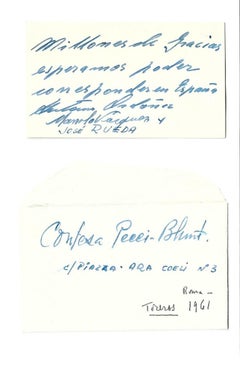 Vintage Autographs by Antonio Ordoñez, Manolo Vazquez and Juan José Rueda - 1961