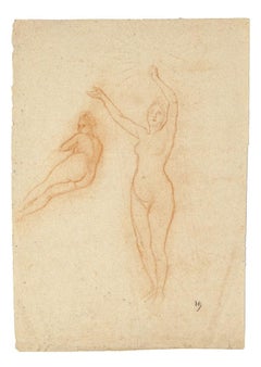 Nudes Study - Pastel Drawing on Paper by Arnold Heldink - Early 20th Century