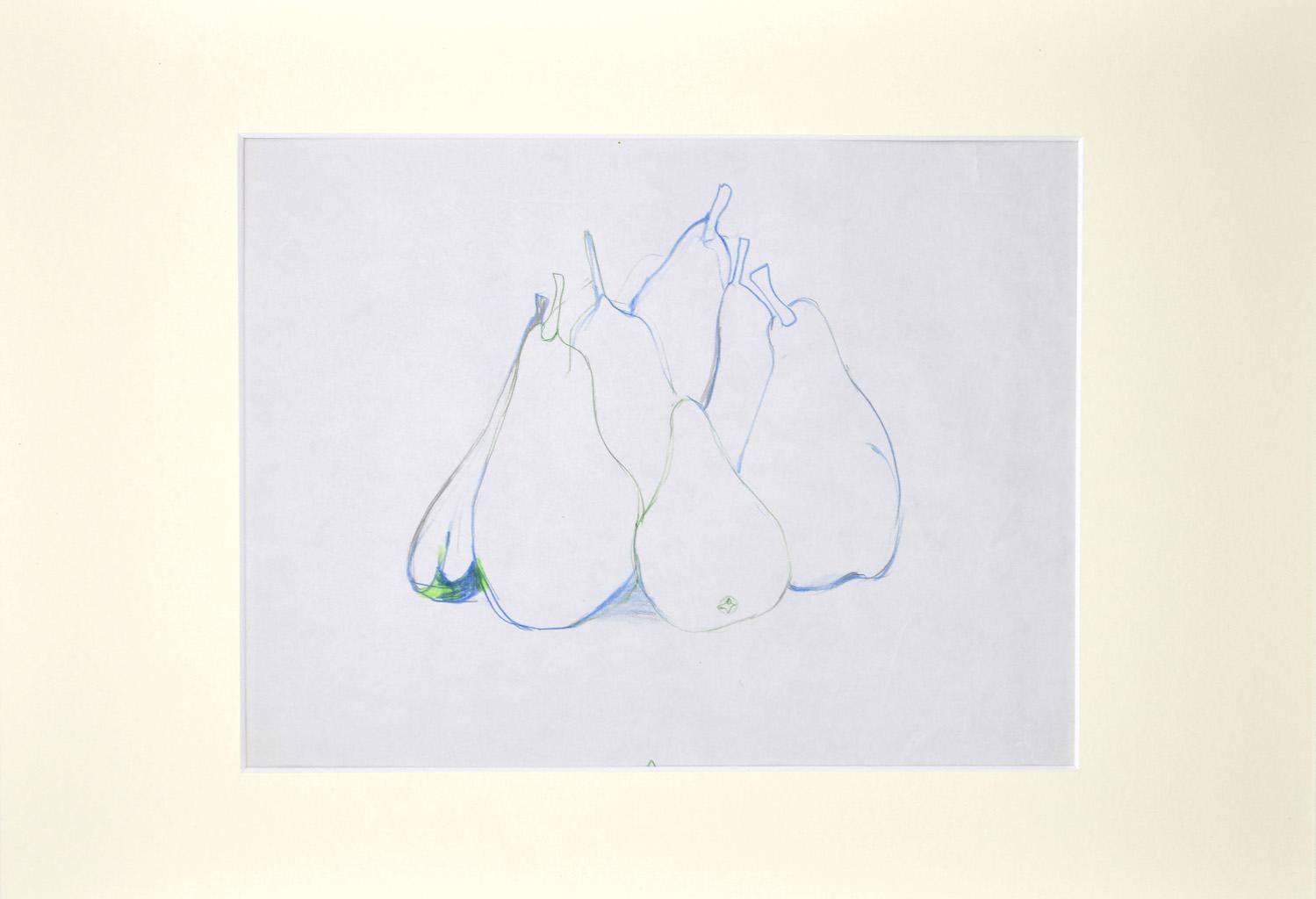 The Pears - Original Pastel on Paper by Herta Hausmann - Mid-20th Century