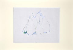 The Pears - Pastel original sur papier de Herta Hausmann - Milieu du 20e siècle