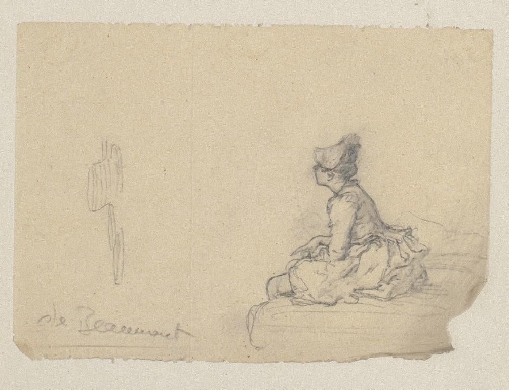 Figure - Original Pencil on Paper after G.H. de Beaumont - Early 20th Century - Art by Unknown