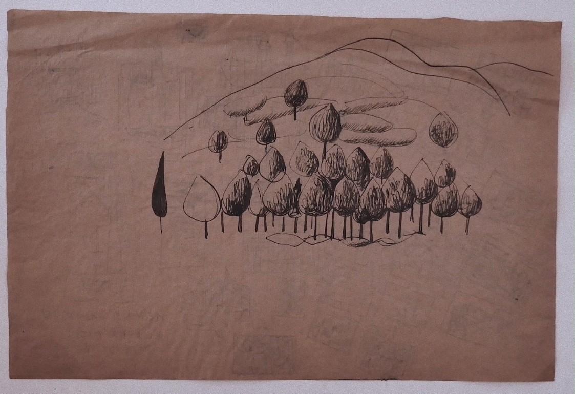 Landscape - Original China Ink signed 
