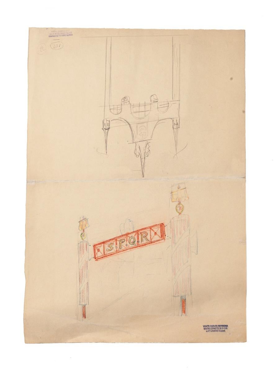 Designs is an original drawing in pencil and pastel realized by Carlos Reymond (1844-1970)

With the stamp on the lower right 