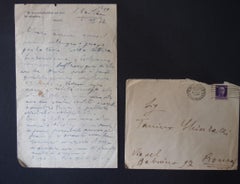 Autographenbuchstaben, signiert von Filippo de Pisis – 1947