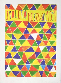 Spoleto Festival - Original Offset and Lithograph by Nicola De Maria - 1991